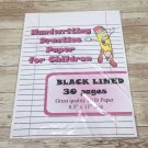 Black Lined- Handwriting Practice Paper For Children - 30 Sheets