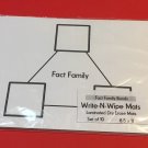 Fact Family Bonds - Laminated Dry Erase Mats