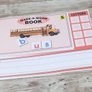 MAKE A WORD - Vowel U words - w/ letter tiles - Interactive Learning Book set