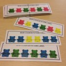 Bear Counters Pattern Card - 40 cards set laminated - Homeschoolers