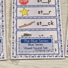 The Blue Series - Vowel Sound Set (24 Wipewriter Cards ) Montessori