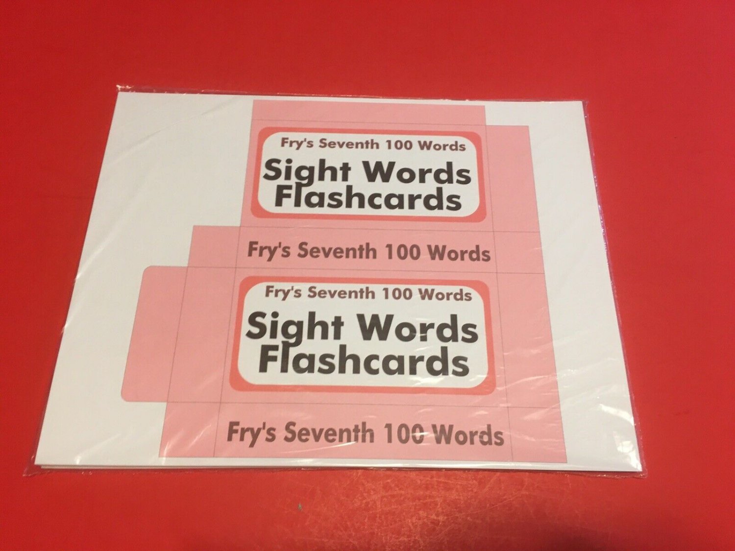 Fry's Seventh  Hundred Words - PRINTED & UNCUT - Sight Word Flash Cards