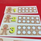 Christmas- Gingerbread Boy Ten-frame - 21 Activity Strip Cards - Laminated Cards