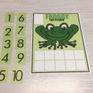 Froggy - Ten frame Mat Laminated Activity Set - Teaching Supplies