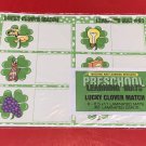 Lucky Clover Match - Set of 6 Learning Mats / Cards - Laminated Activity