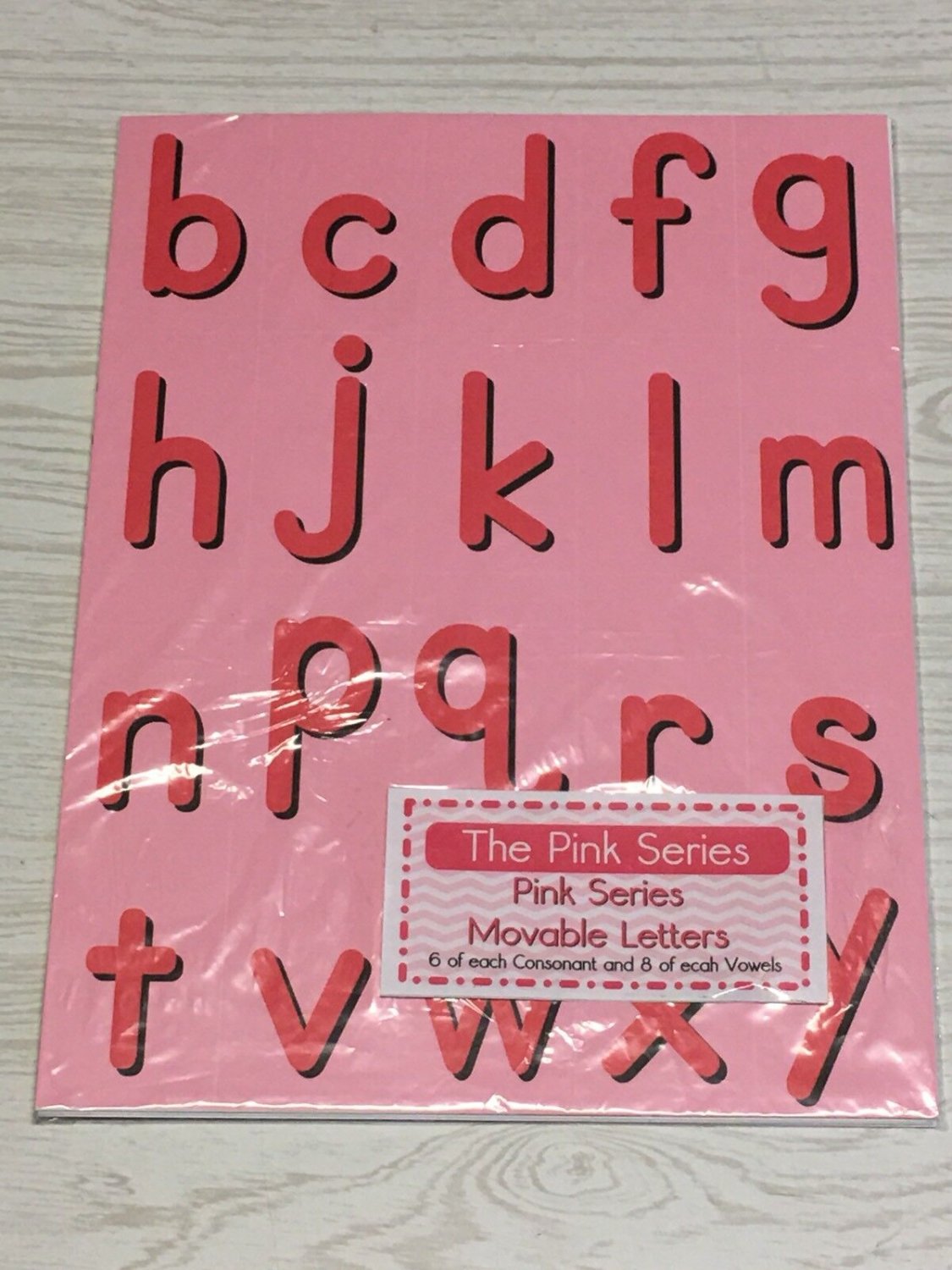 The Pink Series - Movable Alphabet / Pink Background -  Montessori Set