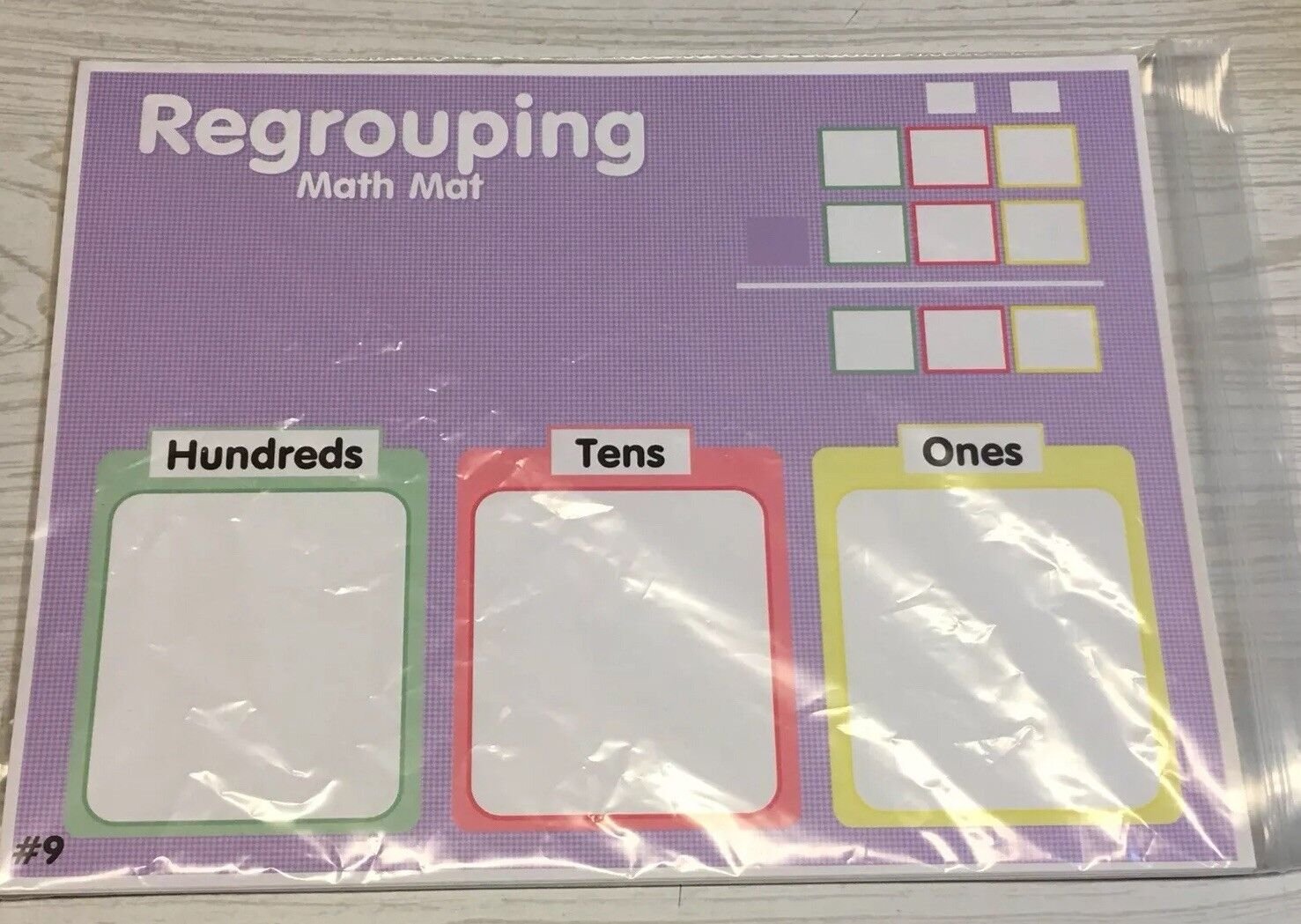 Classroom Set of 10 - Laminated Math Work Mats - Dry Erase #09