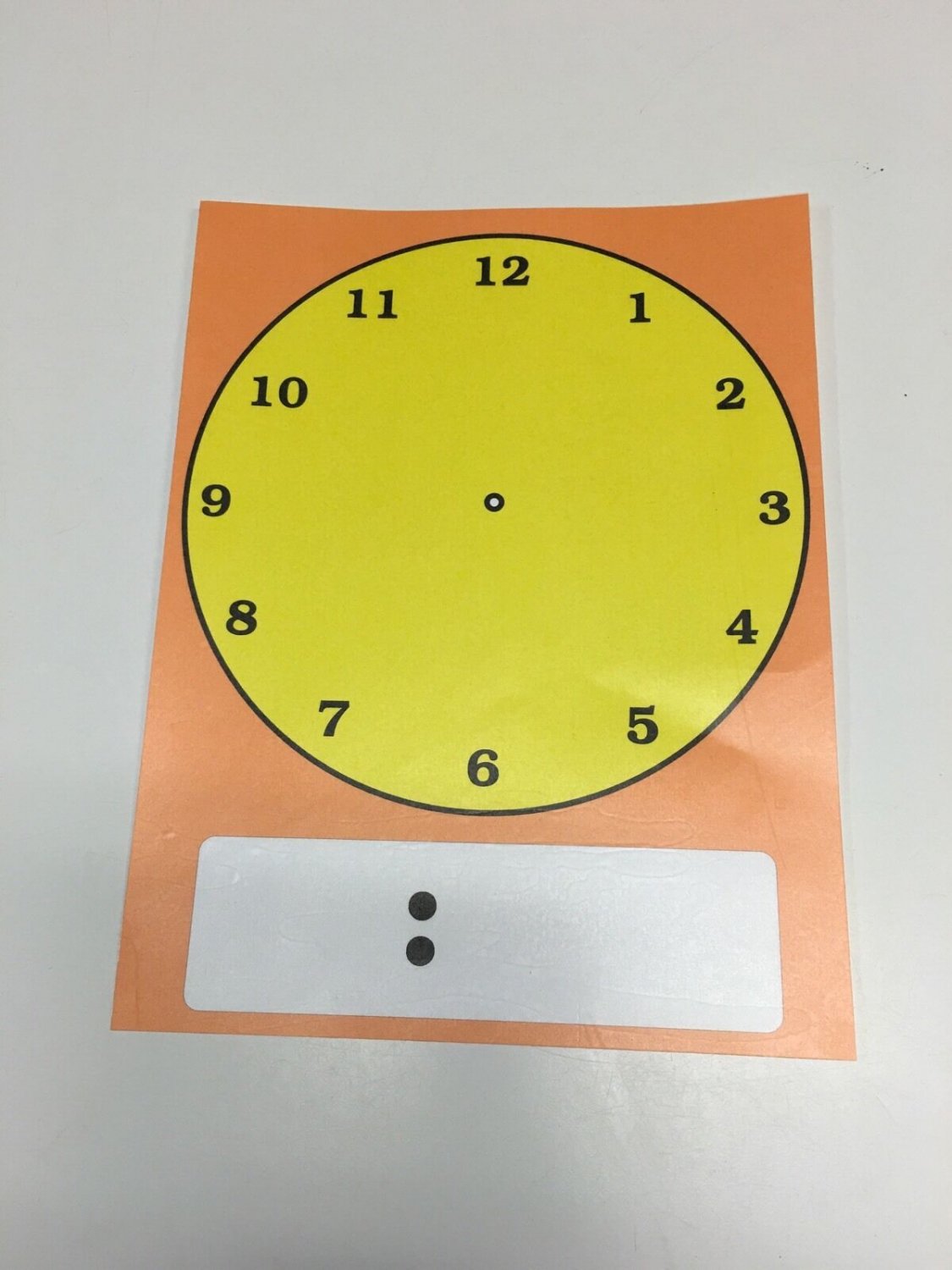 Set of 10 - Classroom Set - Clock face - Learning Center Math Mats - Laminated