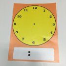 Set of 10 - Classroom Set - Clock face - Learning Center Math Mats - Laminated