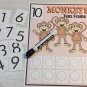 Monkey TenFrame Mat - Laminated Activity Card Set