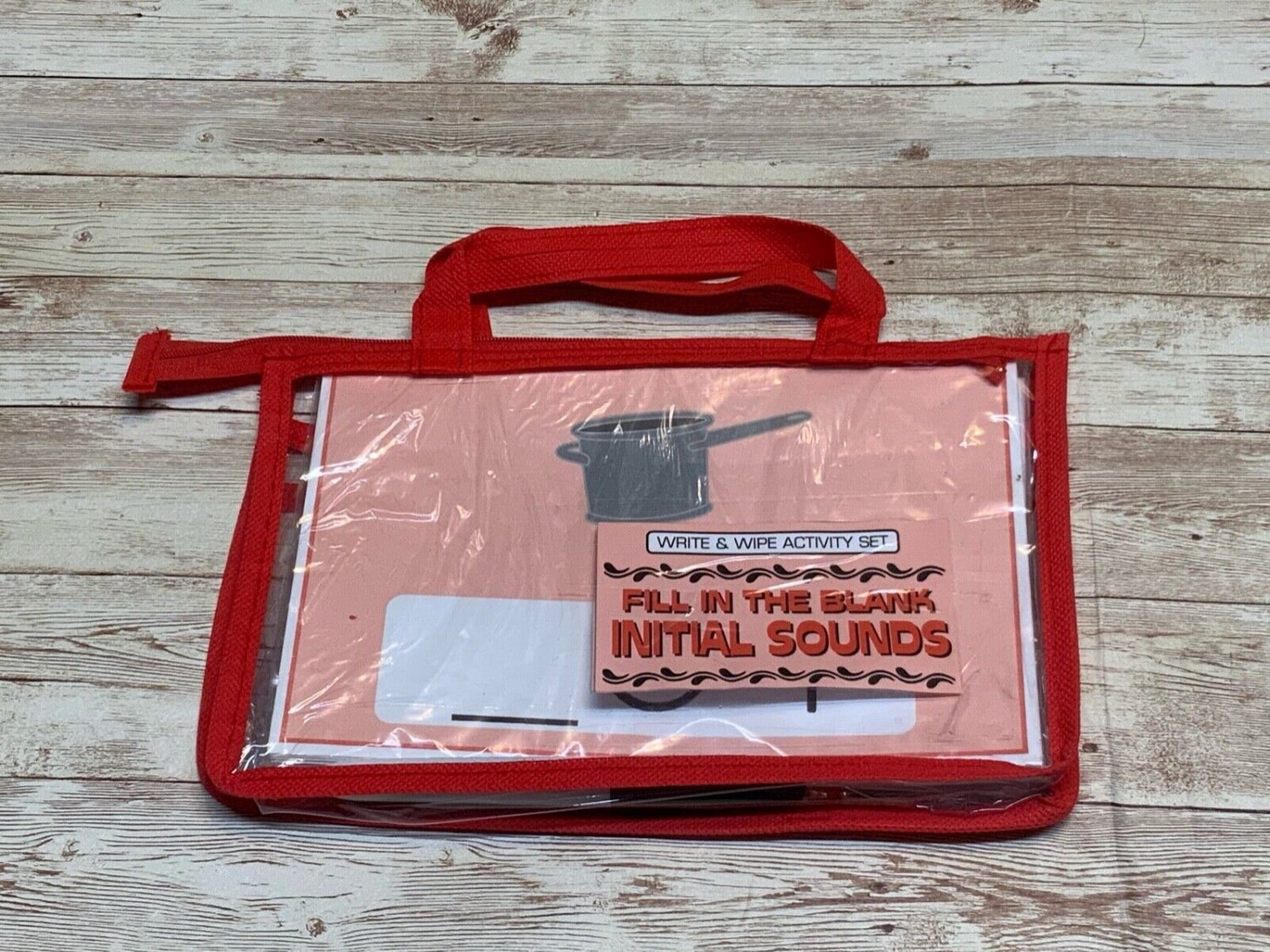 Busy bag -Write & Wipe Activity Set - Fill in the Blank Initial Sounds- Learning
