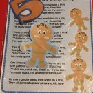 FIVE LITTLE GINGERBREAD MEN  - LAMINATED - FLANNEL FELT STORY and PIECES