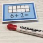 Addition Facts Ten Frame Cards - 56 Dry Erase Laminated Card - Kindergarten