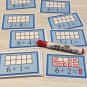 Addition Facts Ten Frame Cards - 56 Dry Erase Laminated Card - Kindergarten