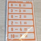 Subtraction - Math Facts Fluency - Practice Dry Erase 20 Practice Cards