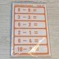 Subtraction - Math Facts Fluency - Practice Dry Erase 20 Practice Cards