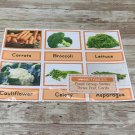 Montessori - Vegetables - Food Groups Series - Three Part Card - (PRINTED) DIY