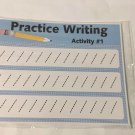 Beginners Writing Practice  Sheet - 10 Laminated Activity Cards - 8.5x11