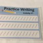 Beginners Writing Practice  Sheet - 10 Laminated Activity Cards - 8.5x11