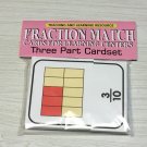 Fractions Match - Cards for Learning Center - Three Part Card set - Montessori
