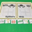 Spiders Web - Phonics  Sm / Sp - DIY File Folder game - Printed / Uncut