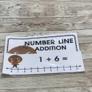 Gingerbread Boy - Themed Learning Centers - Number Line Addition Laminated