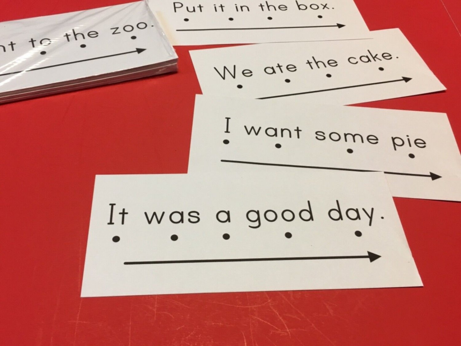 Sight Words Sentence Reading Cards. 30 cards  Deck 2
