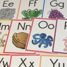 26 Colored Alphabet Posters.8.5x11 classroom signs PRINTED Wall decor