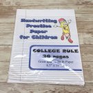 College Rule - Handwriting Practice Paper For Children - 30 Sheets