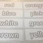 Wipe N Write Color Names Cards - 10 Laminated Card - Pre-school- Kindergarten