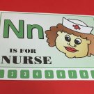Letter  N Nurse  - Number Sequencing Puzzle, numbers 1-10 Laminated