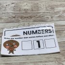 Gingerbread Boy - Themed Learning Centers - Numbers Before & After Laminated