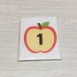 NEW - Apple Seed Number Match Card Set / Counting 1-10 / 20 Laminated cards