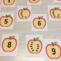 NEW - Apple Seed Number Match Card Set / Counting 1-10 / 20 Laminated cards