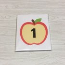 Apple Seed Number Match Card Set / Counting 1-10 / 20 Laminated cards