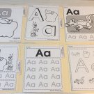 Printed  Worksheets  Letters - 6 Folders -Pre-K Kindergarten Resource 150+ Pgs