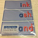 The Blue Series - 34 Ending Consonant Blends Strips Montessori