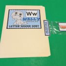 Wally Walrus - Letter Ww - DIY File Folder game - Printed / Uncut