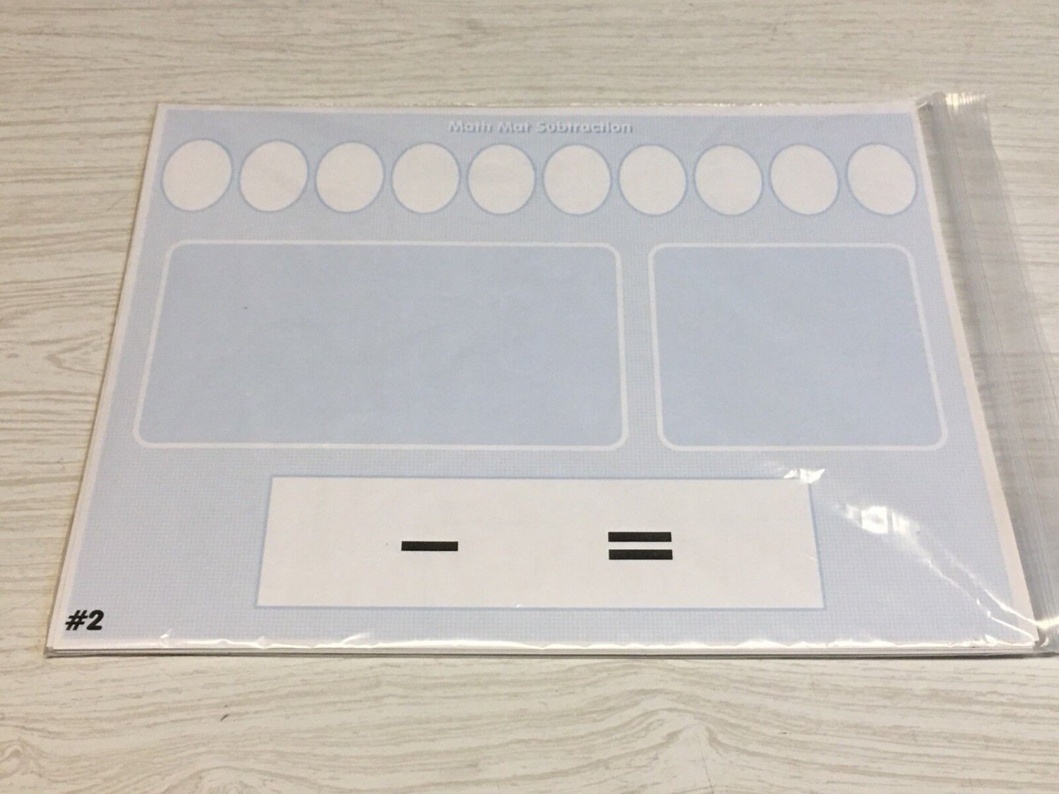 Classroom Set of 10 - Laminated Math Work Mats - Dry Erase #02