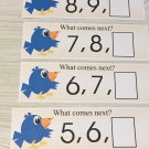 Blue Bird - Numbers - What comes next ? - 21 Laminated cards Activity Set