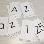 LAMINATED- Numbers & Letters (Upper And Lower Case)  Flash card Set  - 78 Cards.