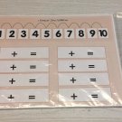 Classroom Set of 10 - Laminated Math Work Mats - Dry Erase #012