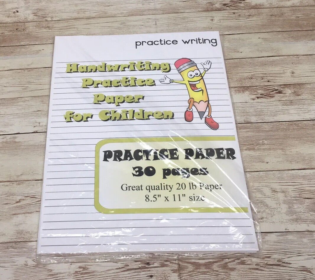 Practice Paper - Handwriting Practice Paper For Children - 30 Sheets