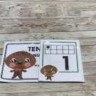 Gingerbread Boy - Themed Learning Centers - Tens Frames Number Deck Laminated