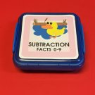 DUCK & POND - Subtraction Facts 0-9 Matching Game 48 Cards with Storage box