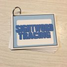 Tracing Sight Word Laminated Cards on ring - Homeschool Daycare