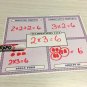 Set of 10 - Math Laminated Multiplication Work Mats - Dry Erase