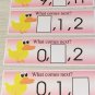 Ducky - Numbers - What comes next ? - 21 Laminated cards Activity Set