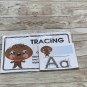Gingerbread Boy - Themed Learning Centers - Tracing Letters - Laminated