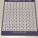 Set of 10 - Math Laminated Number to 100  Work Mats  - Dry Erase